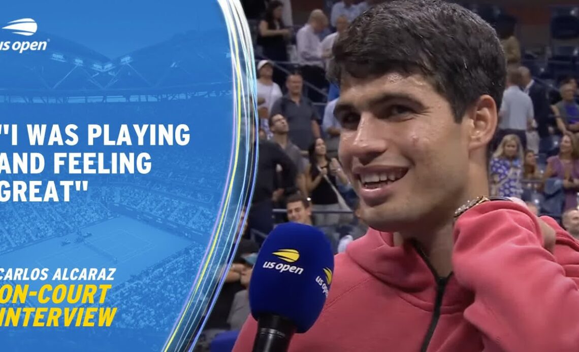 Carlos Alcaraz On-Court Interview | 2023 US Open Round 1
