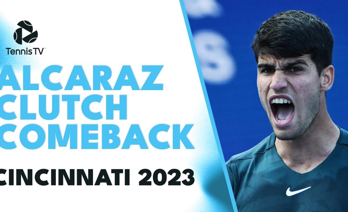 Carlos Alcaraz Saves Match Point In Dramatic Comeback vs Hurkacz! | Cincinnati 2023