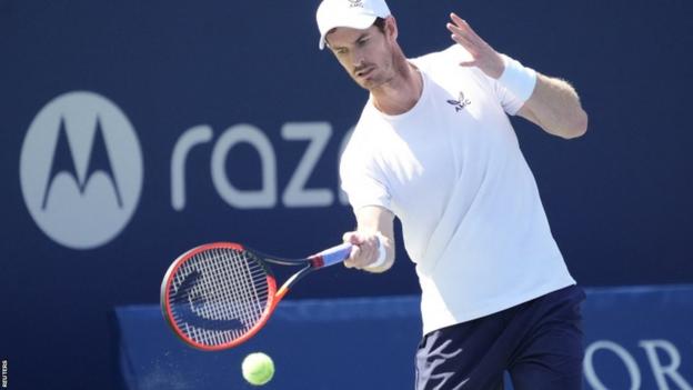 Andy Murray playing at the Canadian Open