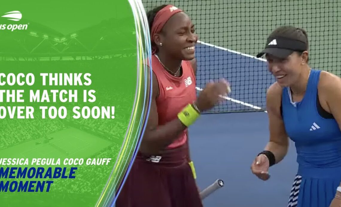 Coco Gauff Thinks the Match is Over Too Soon | 2023 US Open