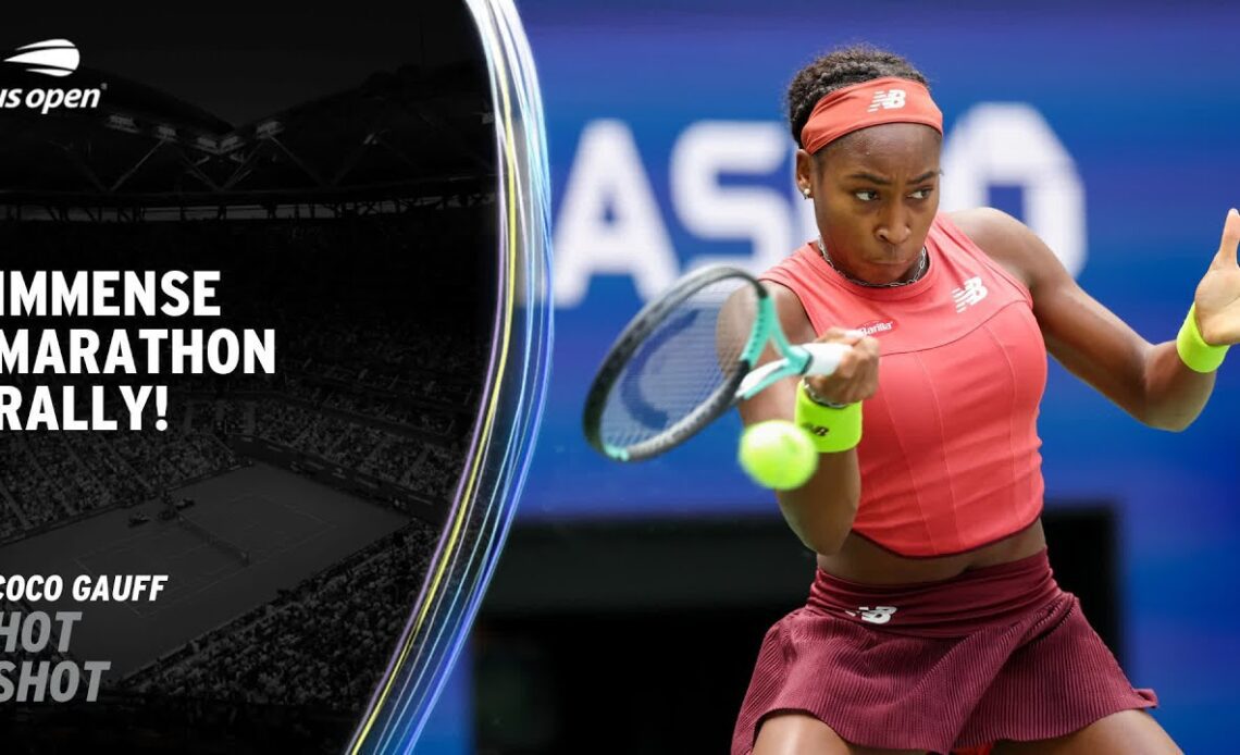 Coco Gauff Wins a Spectacular Marathon Rally! | 2023 US Open