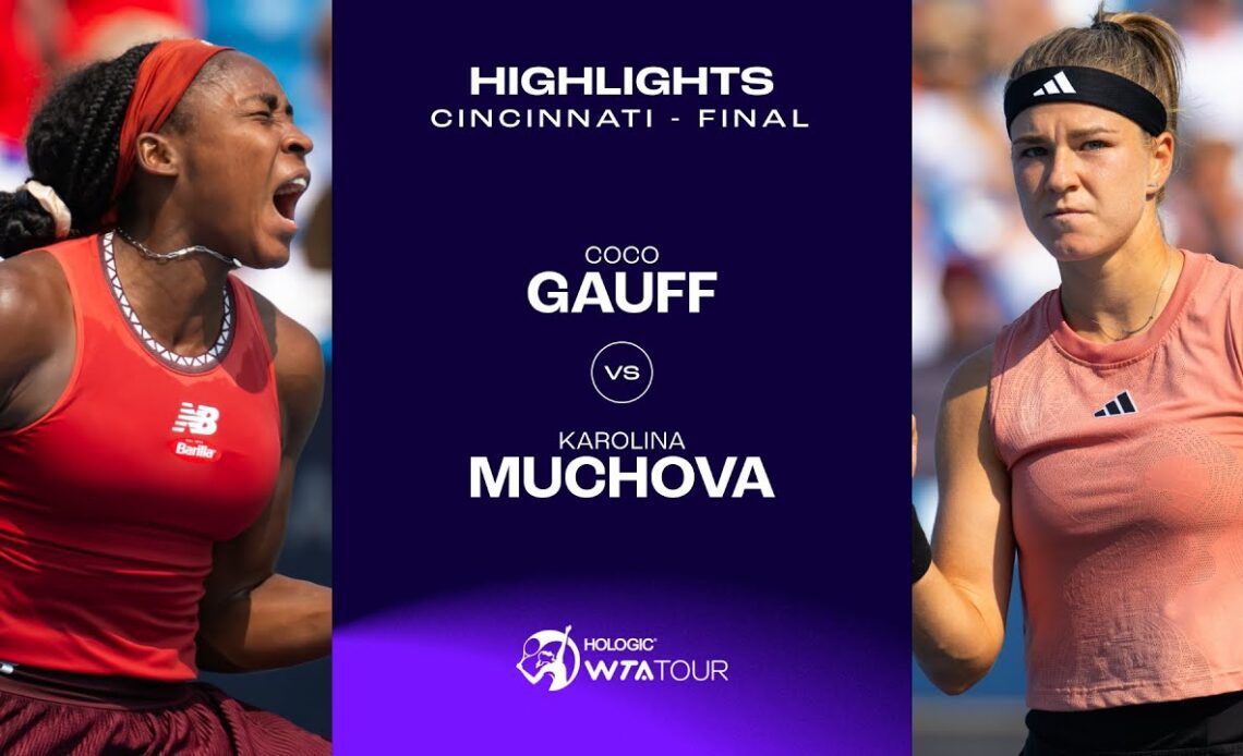 Coco Gauff vs. Karolina Muchova | 2023 Cincinnati Finals | WTA Match Highlights