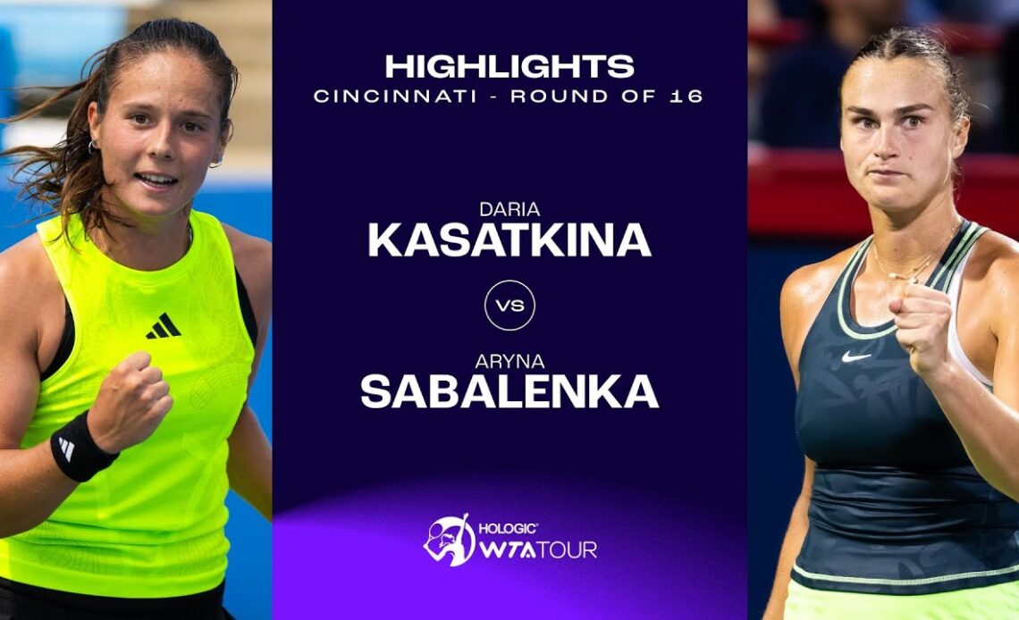 Daria Kasatkina vs. Aryna Sabalenka | 2023 Cincinnati Round of 16 | WTA Match Highlights