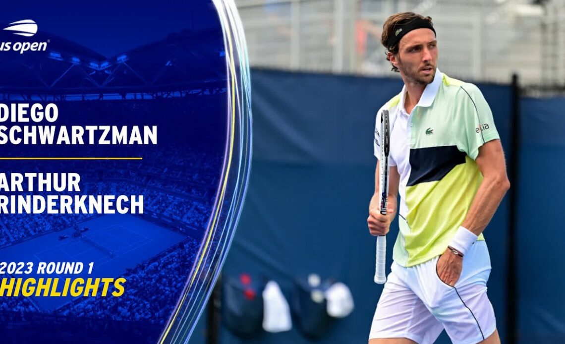 Diego Schwartzman vs. Arthur Rinderknech Highlights | 2023 US Open Round 1