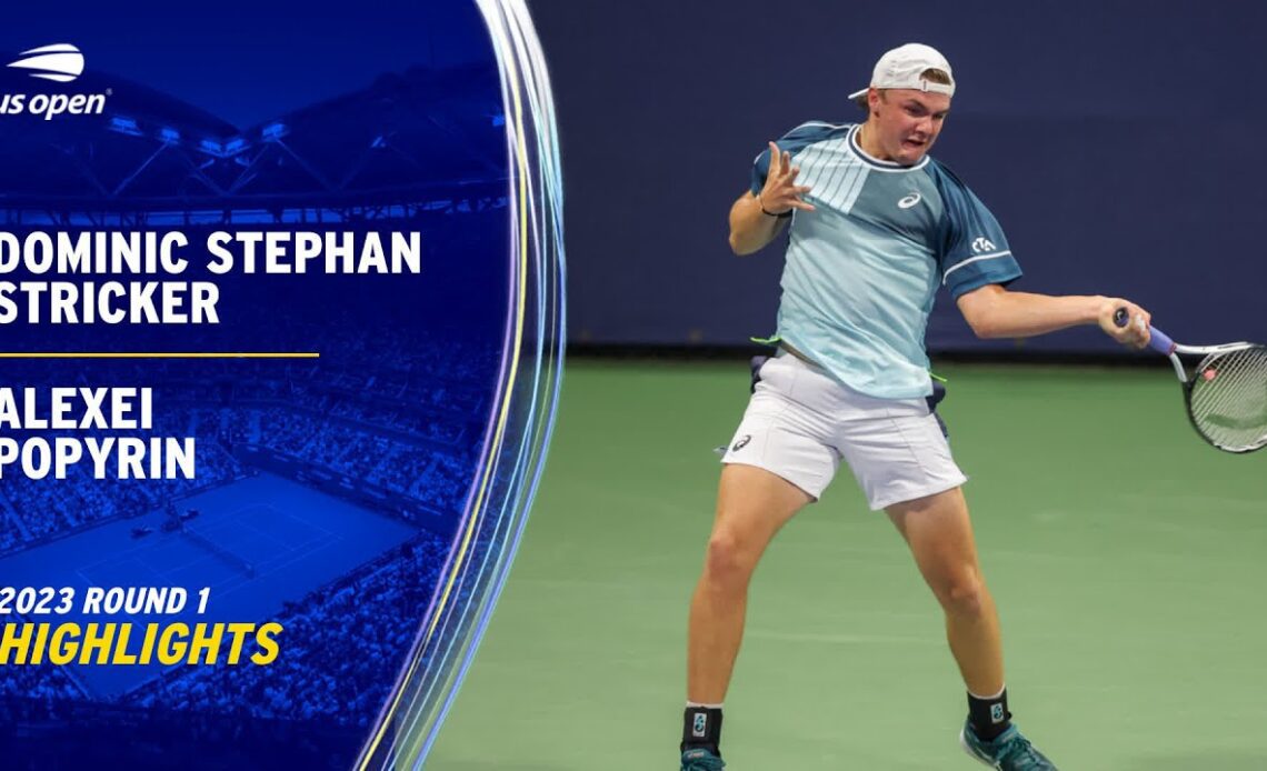Dominic Stephan Stricker vs. Alexei Popyrin Highlights | 2023 US Open Round 1