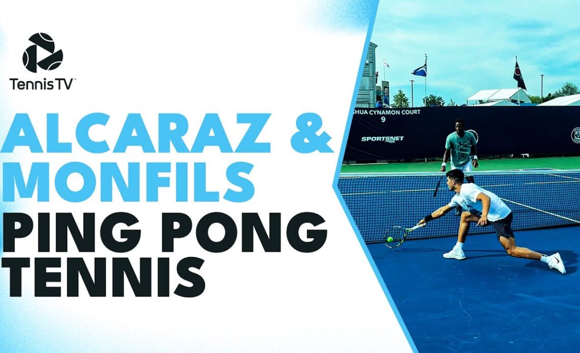 ENTERTAINING Alcaraz vs Monfils Ping Pong Tennis | Toronto 2023