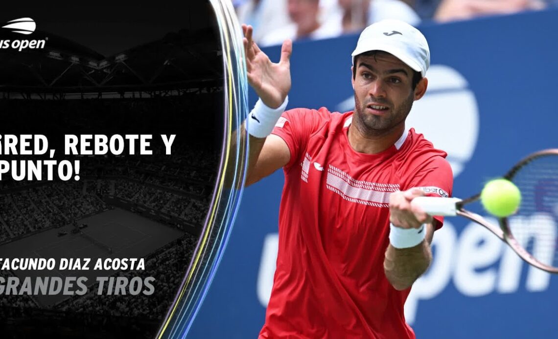 Facundo Diaz Acosta Responde a un Globo con un Puntazo que Golpea la Red | 2023 US Open