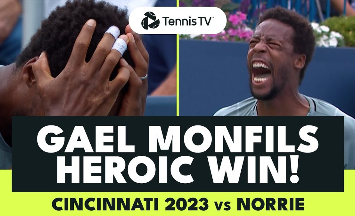 From Agony To Ecstasy: Gael Monfils Overcomes Injury vs Norrie | Cincinnati 2023