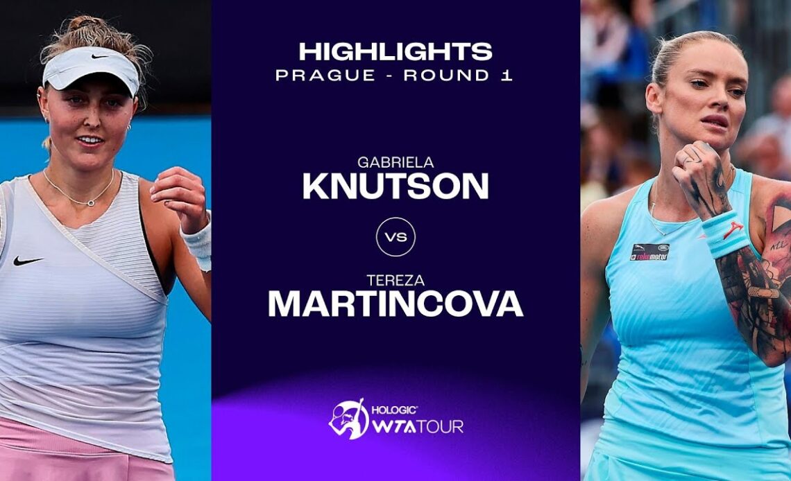 Gabriela Knutson vs. Tereza Martincova | 2023 Prague Round 1 | WTA Match Highlights