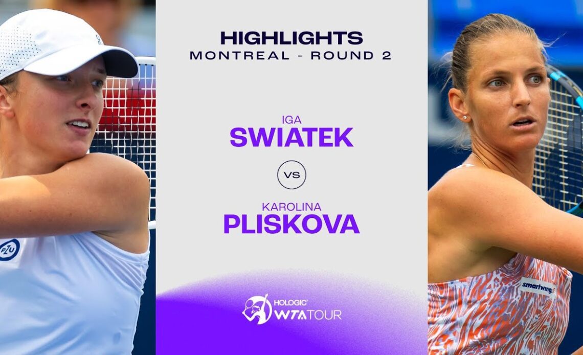 Iga Swiatek Vs Karolina Pliskova 2023 National Bank Open Round Of 32 Wta Match Highlights