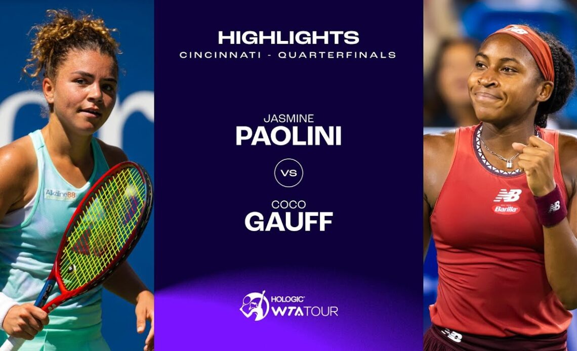 Jasmine Paolini vs. Coco Gauff | 2023 Cincinnati Quarterfinals | WTA Match Highlights