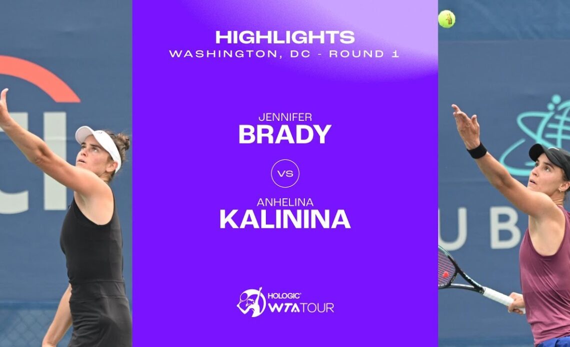 Jennifer Brady vs. Anhelina Kalinina | 2023 Washington, DC Round 1 | WTA Match Highlights