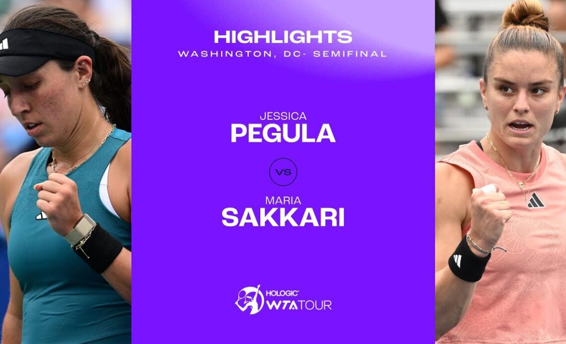 Jessica Pegula vs. Maria Sakkari | 2023 Washington, DC Semifinals | WTA Match Highlights