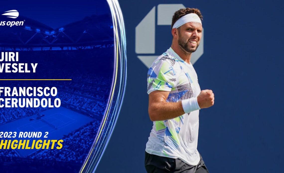 Jiri Vesely vs. Francisco Cerundolo Highlights | 2023 US Open Round 2