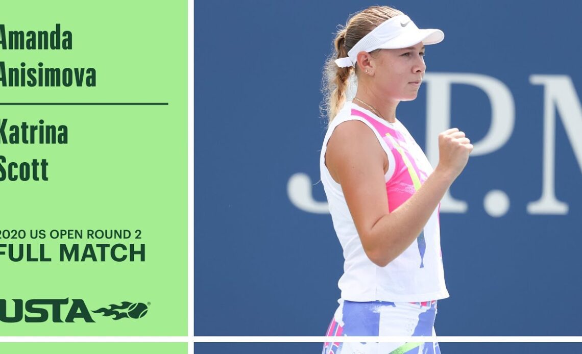 Katrina Scott vs. Amanda Anisimova Full Match | 2020 US Open Round 2