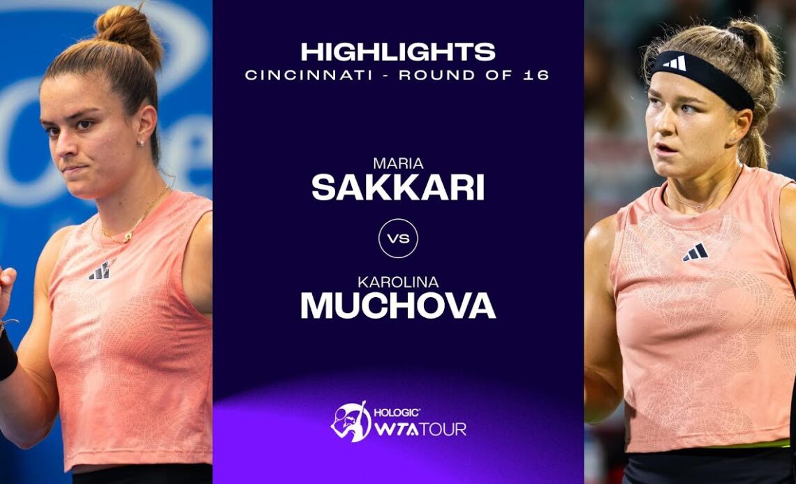 Maria Sakkari vs. Karolina Muchova | 2023 Cincinnati Round of 16| WTA Match Highlights