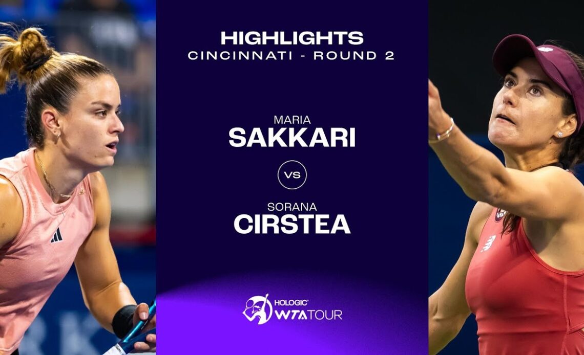 Maria Sakkari vs. Sorana Cirstea | 2023 Cincinnati Round 2 | WTA Match Highlights