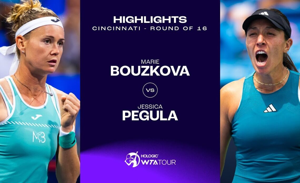 Marie Bouzkova vs. Jessica Pegula | 2023 Cincinnati Round of 16 | WTA Match Highlights