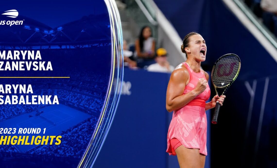 Maryna Zanevska vs. Aryna Sabalenka Highlights | 2023 US Open Round 1