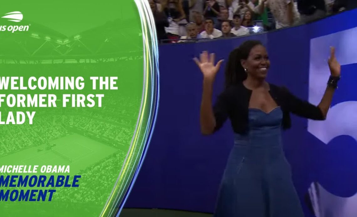 Michelle Obama Walks into Packed Arthur Ashe Stadium | 2023 US Open