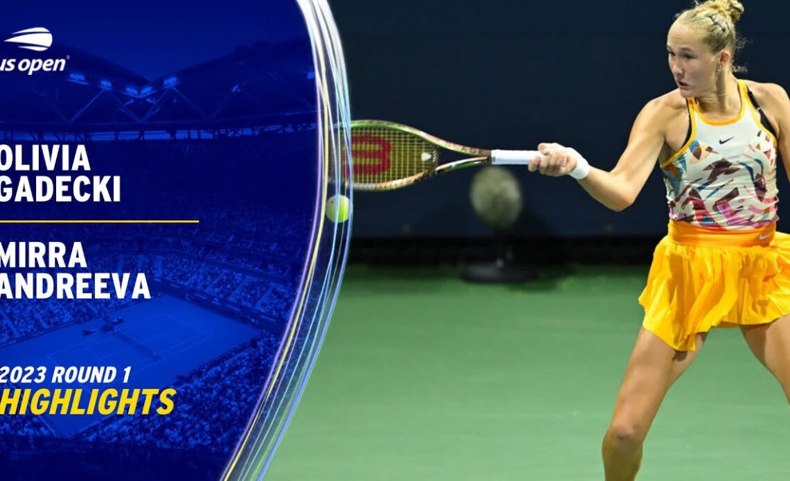 Olivia Gadecki vs. Mirra Andreeva Highlights | 2023 US Open Round 1