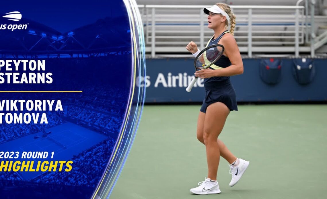 Peyton Stearns vs. Viktoriya Tomova Highlights | 2023 US Open Round 1