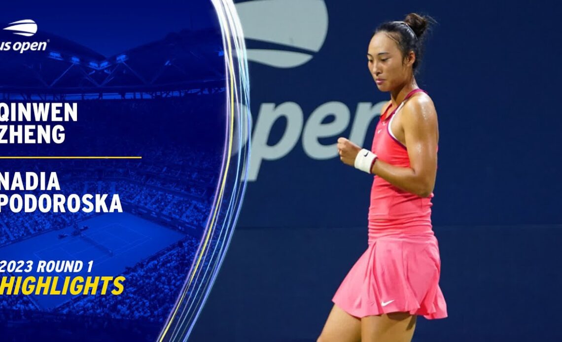 Qinwen Zheng vs. Nadia Podoroska Highlights | 2023 US Open Round 1