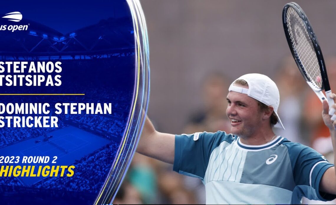 Stefanos Tsitsipas vs. Dominic Stephan Stricker Highlights | 2023 US Open Round 2