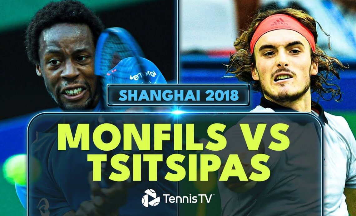 Stefanos Tsitsipas vs Gael Monfils First Meeting! | Shanghai 2018 Extended Highlights