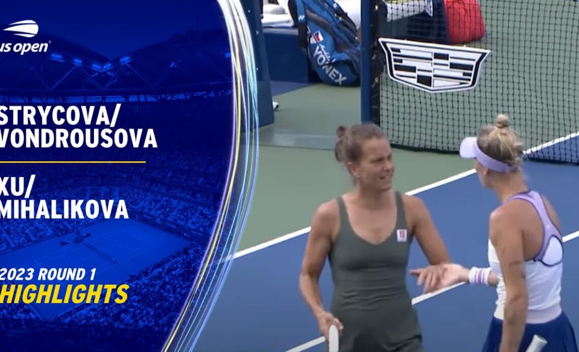 Strycova/Vondrousova vs. Xu/Mihalikova Highlights | 2023 US Open Round 1