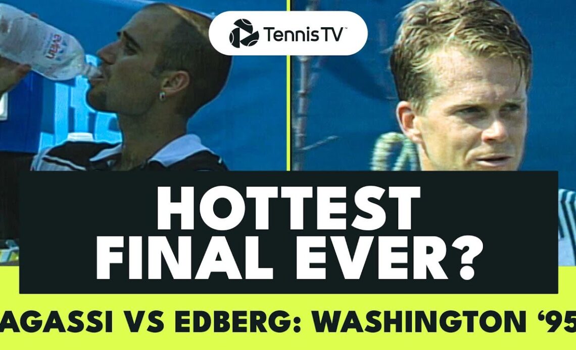 The Hottest Final Ever? 🥵 Andre Agassi vs Stefan Edberg | Washington 1995 Final Highlights