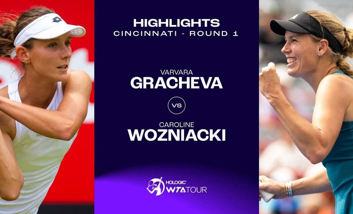 Varvara Gracheva vs. Caroline Wozniacki | 2023 Cincinnati Round 1 | WTA Match Highlights