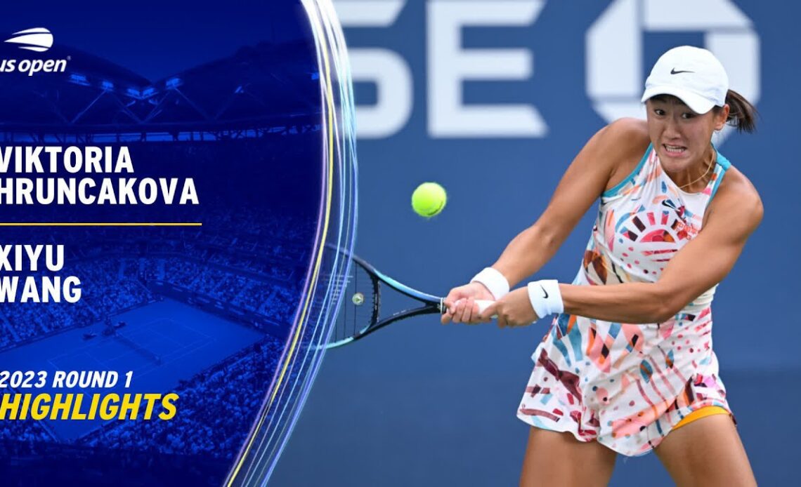 Viktoria Hruncakova vs. Xiyu Wang Highlights | 2023 US Open Round 1 ...