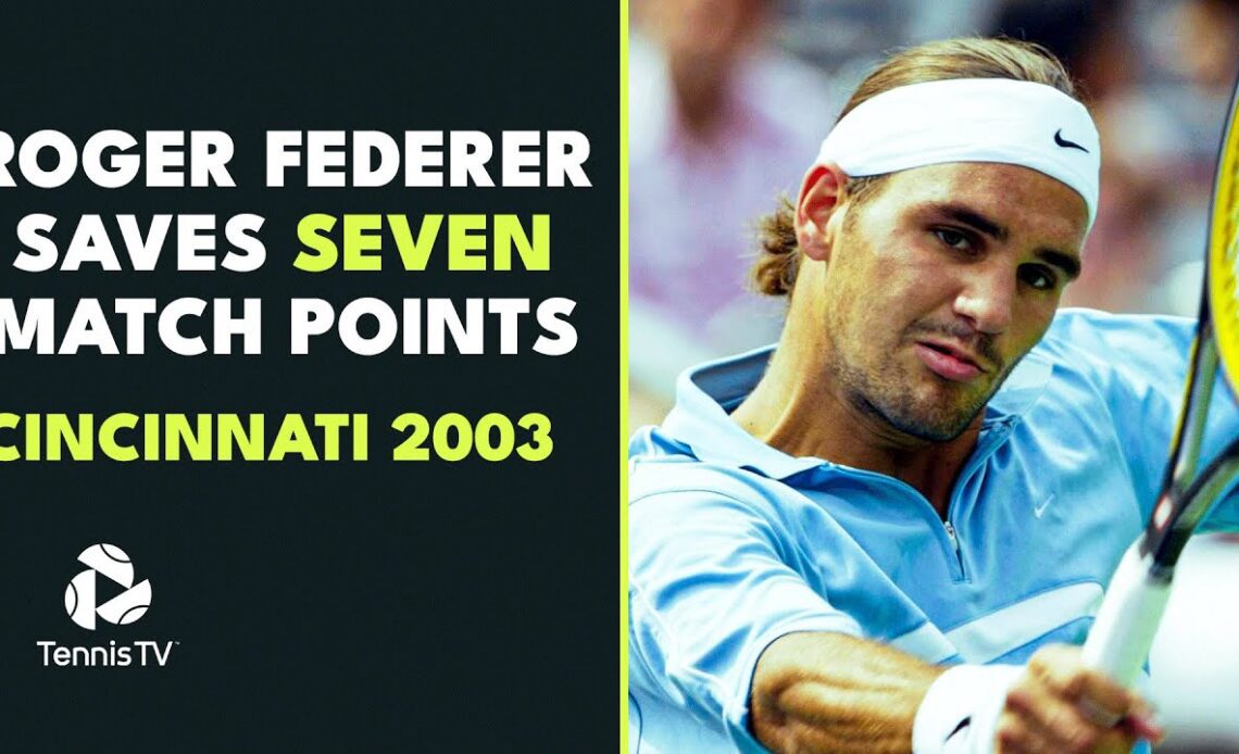 When Roger Federer Saved 7 MATCH POINTS and wins! 🤯 | Cincinnati 2003