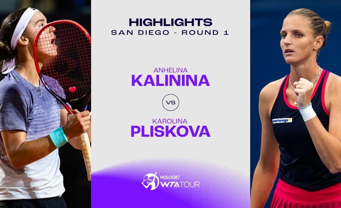 Anhelina Kalinina vs. Karolina Pliskova | 2023 San Diego Round 1 | WTA Match Highlights