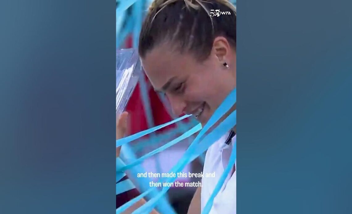 Aryna Sabalenka's most MEMORABLE match on Tour? 💭 #shorts #tennis #wta