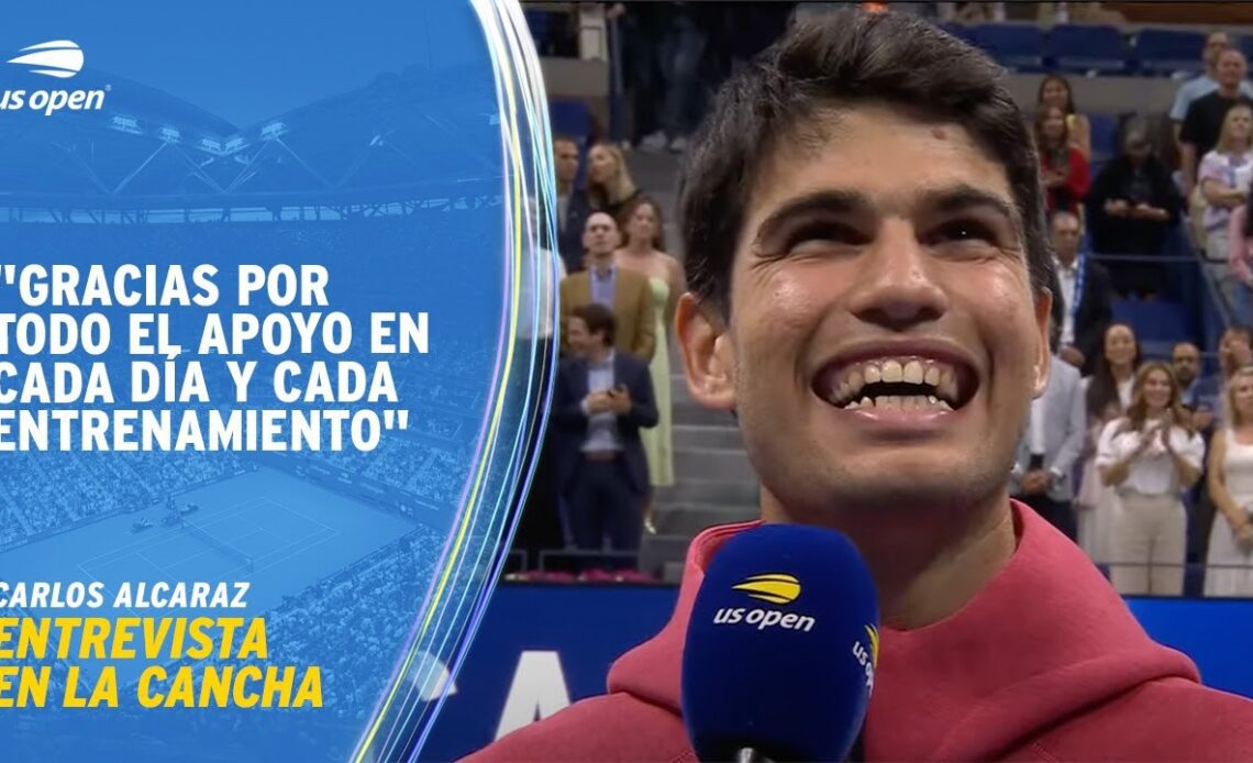 Carlos Alcaraz | Entrevista en la Cancha | 2023 US Open Ronda 2