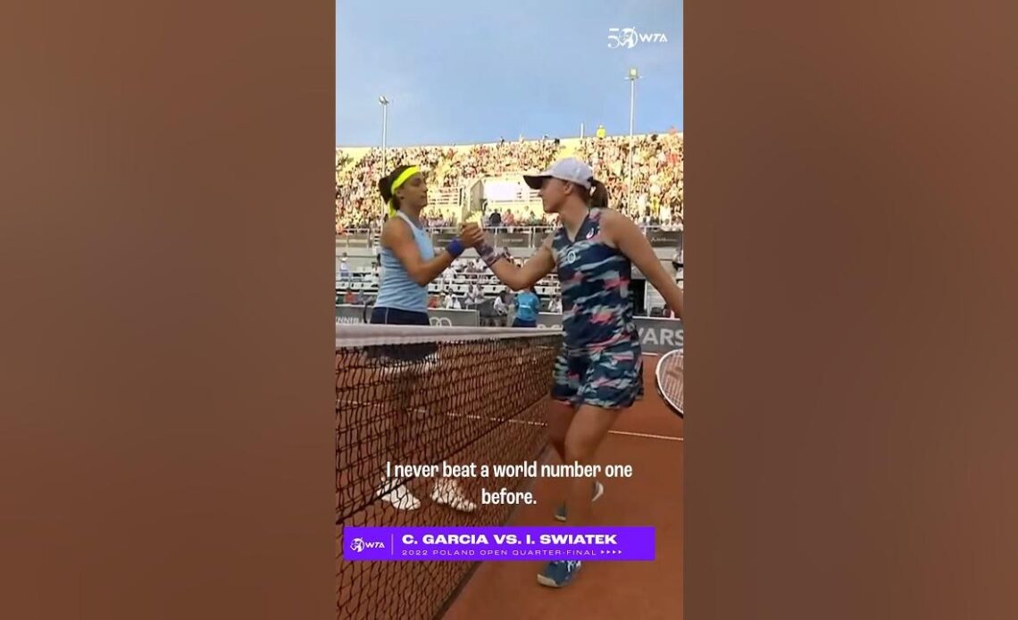 Caroline Garcia's most MEMORABLE match on Tour? 💭 #shorts #tennis #wta
