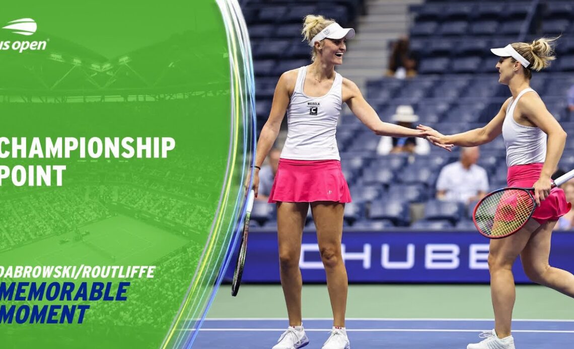 Championship Point | Dabrowski/Routliffe Win Women's Doubles Title | 2023 US Open