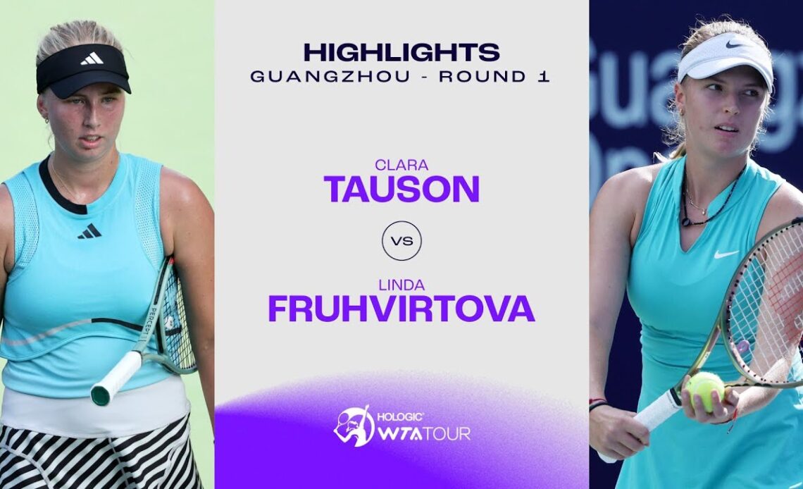 Clara Tauson vs. Linda Fruhvirtova | 2023 Guangzhou Round 1 | WTA Match Highlights
