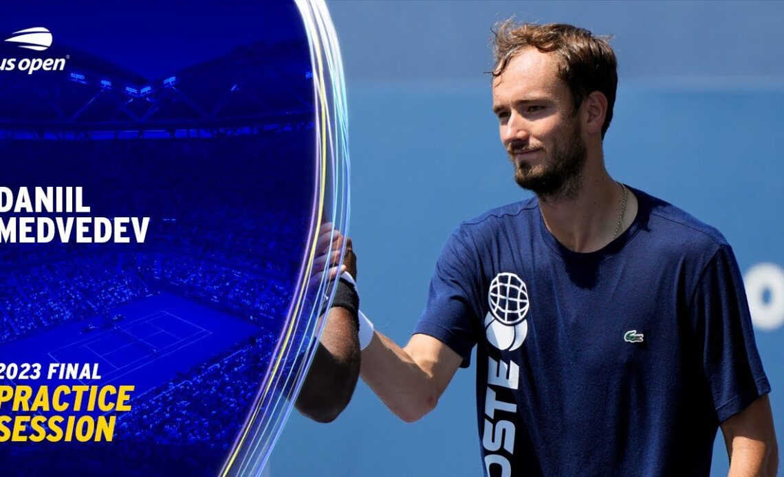 Daniil Medvedev Practice Session Ahead of Final | 2023 US Open