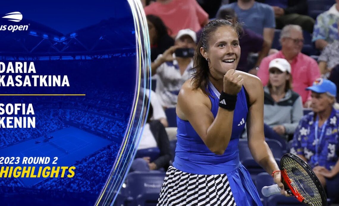 Daria Kasatkina vs. Sofia Kenin Highlights | 2023 US Open Round 2