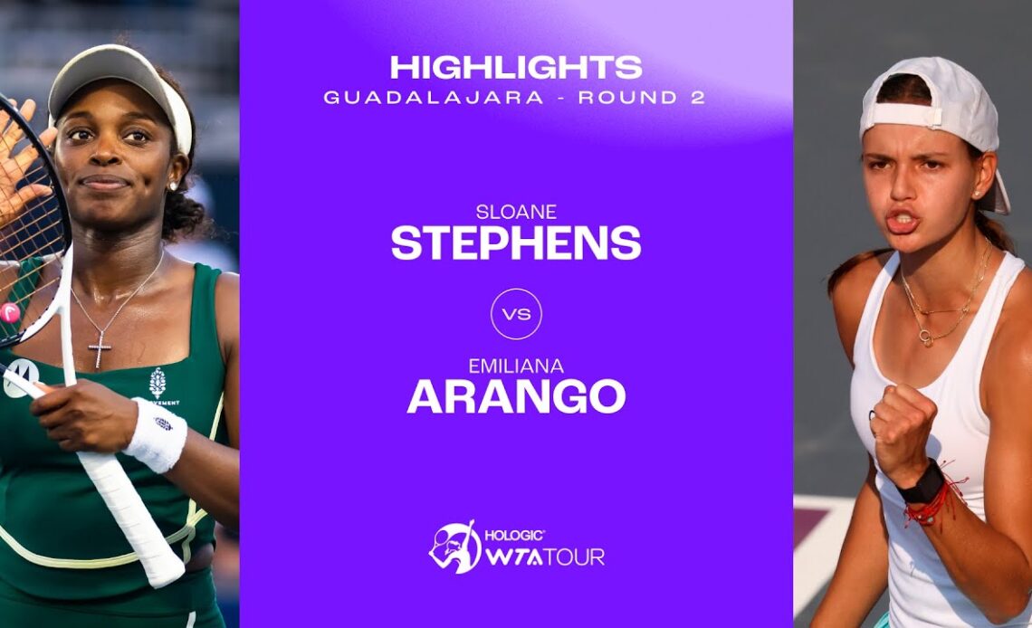 Emiliana Arango vs. Sloane Stephens | 2023 Guadalajara Round 2 | WTA Match Highlights