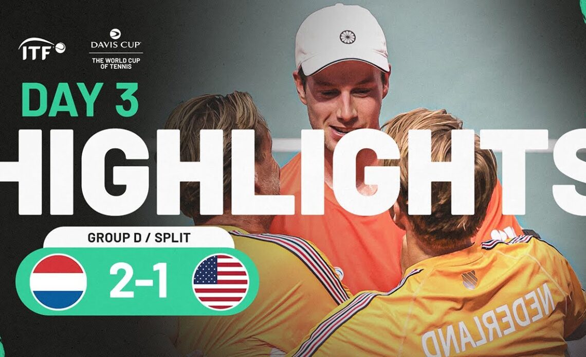 Highlights: Netherlands v USA | Davis Cup 2023