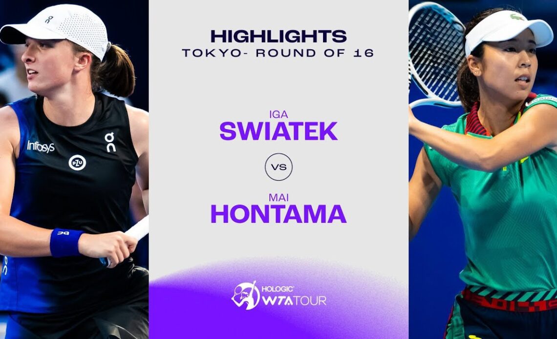 Iga Swiatek vs. Mai Hontama | 2023 Tokyo Round of 16 | WTA Match Highlights