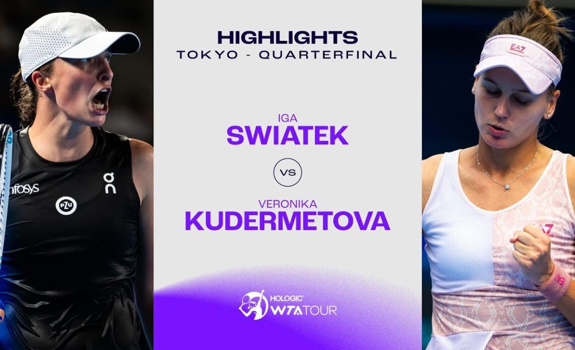 Iga Swiatek vs. Veronika Kudermetova | 2023 Tokyo Quarterfinal | WTA Match Highlights