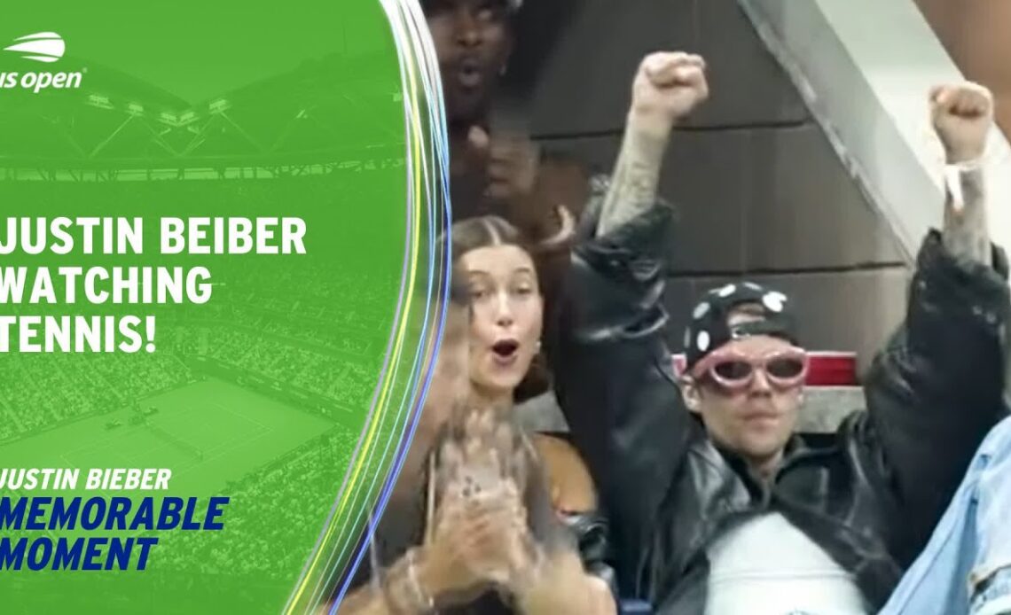 Justin Bieber in Arthur Ashe Stadium | 2023 US Open