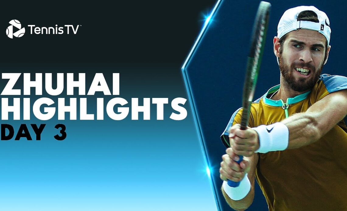 Khachanov Plays Bolt; McDonald, Nishioka & More Feature | Zhuhai 2023 Highlights Day 3