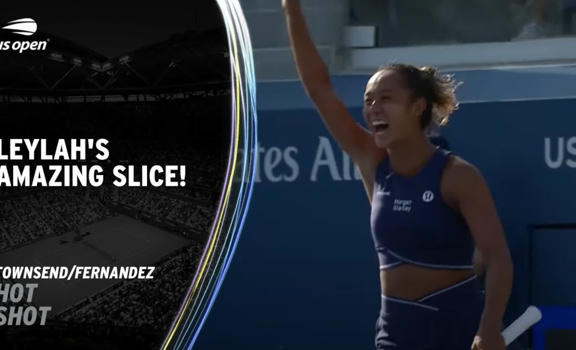 Leylah Fernandez's Stunning Down-The-Line Slice on Match Point! | 2023 US Open