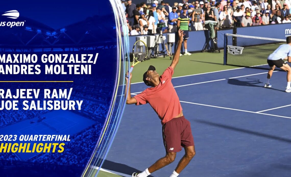 Maximo Gonzalez/Andres Molteni vs. Rajeev Ram/Joe Salisbury Highlights | 2023 US Open Quarterfinal